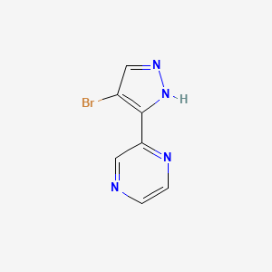 2-(4-bromo-1H-pyrazol-3-yl)pyrazine