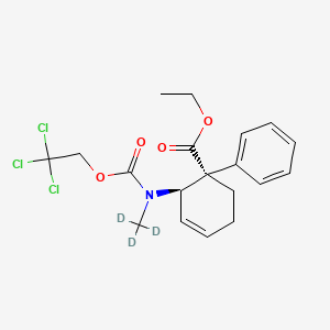 molecular formula C19H22Cl3NO4 B15287593 ethyl (1S,2R)-1-phenyl-2-[2,2,2-trichloroethoxycarbonyl(trideuteriomethyl)amino]cyclohex-3-ene-1-carboxylate 