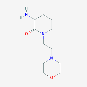 molecular formula C11H21N3O2 B1528762 3-Amino-1-[2-(morpholin-4-yl)ethyl]piperidin-2-one CAS No. 1342059-85-1