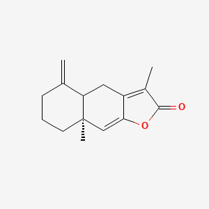 molecular formula C15H18O2 B15287626 Eudesma-4(15),7(11),8-trien-12-olide 