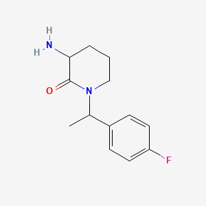 molecular formula C13H17FN2O B1528763 3-Amino-1-[1-(4-fluorophenyl)ethyl]piperidin-2-one CAS No. 1404976-28-8