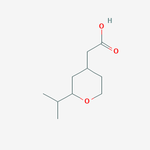 2-[2-(Propan-2-yl)oxan-4-yl]acetic acid