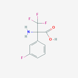 molecular formula C9H7F4NO2 B1528768 2-Amino-3,3,3-trifluoro-2-(3-fluorophenyl)propanoic acid CAS No. 1341562-07-9