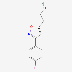 molecular formula C11H10FNO2 B1528771 2-(3-(4-Fluorophenyl)isoxazol-5-yl)ethanol CAS No. 1159979-40-4