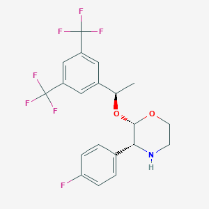 molecular formula C20H18F7NO2 B15287710 Des-1,2,4-triazol-3-one-5-methyl (2S,3R,1'R)-Aprepitant 