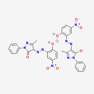 molecular formula C32H25CrN10O8- B15287730 Solvent Orange 62 