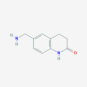molecular formula C10H12N2O B1528778 6-(氨甲基)-3,4-二氢喹啉-2(1H)-酮 CAS No. 933726-66-0