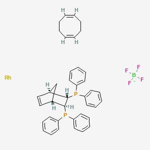molecular formula C39H40BF4P2Rh- B15287783 (1Z,5Z)-cycloocta-1,5-diene;[(1R,2S,3S,4S)-3-diphenylphosphanyl-2-bicyclo[2.2.1]hept-5-enyl]-diphenylphosphane;rhodium;tetrafluoroborate 