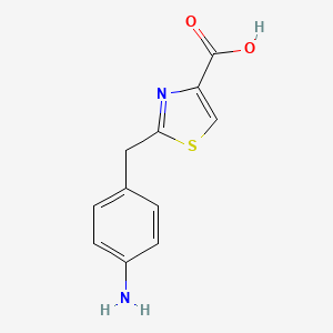 molecular formula C11H10N2O2S B1528779 2-[(4-Aminophenyl)methyl]-1,3-thiazole-4-carboxylic acid CAS No. 1225967-38-3