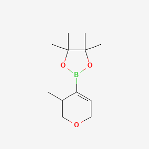 molecular formula C12H21BO3 B15287830 4,4,5,5-Tetramethyl-2-(3-methyl-3,6-dihydro-2H-pyran-4-yl)-1,3,2-dioxaborolane 