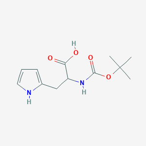 molecular formula C12H18N2O4 B1528784 2-{[(tert-butoxy)carbonyl]amino}-3-(1H-pyrrol-2-yl)propanoic acid CAS No. 1379870-15-1