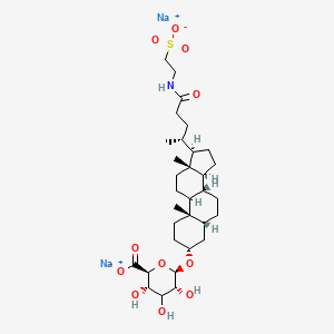 molecular formula C32H51NNa2O11S B15287851 disodium;(2S,3S,5R,6R)-6-[[(3R,5R,8R,10S,13R,14S,17R)-10,13-dimethyl-17-[(2R)-5-oxo-5-(2-sulfonatoethylamino)pentan-2-yl]-2,3,4,5,6,7,8,9,11,12,14,15,16,17-tetradecahydro-1H-cyclopenta[a]phenanthren-3-yl]oxy]-3,4,5-trihydroxyoxane-2-carboxylate 