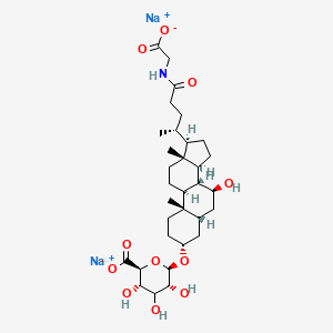 molecular formula C32H49NNa2O11 B15287856 disodium;(2S,3S,5R,6R)-6-[[(3R,5R,7S,8R,9S,10S,13R,14S,17R)-17-[(2R)-5-(carboxylatomethylamino)-5-oxopentan-2-yl]-7-hydroxy-10,13-dimethyl-2,3,4,5,6,7,8,9,11,12,14,15,16,17-tetradecahydro-1H-cyclopenta[a]phenanthren-3-yl]oxy]-3,4,5-trihydroxyoxane-2-carboxylate 