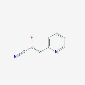 molecular formula C8H5FN2 B15287866 2-Fluoro-3-(pyridin-2-yl)prop-2-enenitrile CAS No. 745812-13-9
