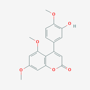 molecular formula C18H16O6 B15287907 3'-Hydroxy-5,7,4'-trimethoxy-4-phenylcoumarin 