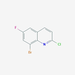 molecular formula C9H4BrClFN B1528794 8-Bromo-2-chloro-6-fluoroquinoline CAS No. 1342486-86-5