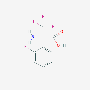 molecular formula C9H7F4NO2 B1528795 2-Amino-3,3,3-trifluoro-2-(2-fluorophenyl)propanoic acid CAS No. 1340437-02-6
