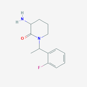molecular formula C13H17FN2O B1528796 3-Amino-1-[1-(2-fluorophenyl)ethyl]piperidin-2-one CAS No. 1404957-26-1