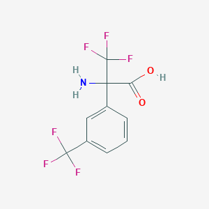 molecular formula C10H7F6NO2 B1528799 2-Amino-3,3,3-trifluoro-2-[3-(trifluoromethyl)phenyl]propanoic acid CAS No. 1427380-80-0
