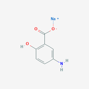 molecular formula C7H6NNaO3 B152880 Sodium 5-amino-2-hydroxybenzoate CAS No. 35589-28-7