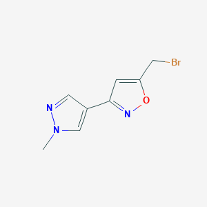 5-(bromomethyl)-3-(1-methyl-1H-pyrazol-4-yl)-1,2-oxazole