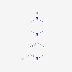 molecular formula C9H12BrN3 B15288053 1-(2-Bromopyridin-4-yl)piperazine 