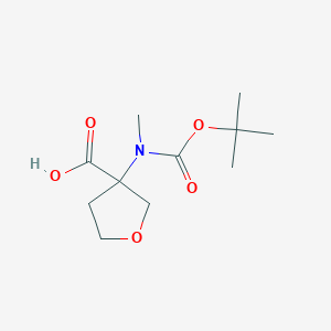 molecular formula C11H19NO5 B1528811 3-{[(Tert-butoxy)carbonyl](methyl)amino}oxolane-3-carboxylic acid CAS No. 1479905-61-7