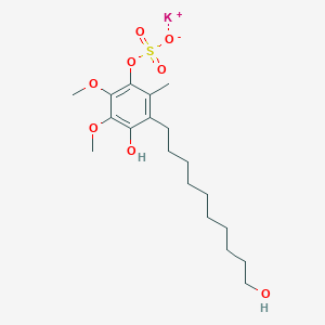 molecular formula C19H31KO8S B15288208 Dihydro Idebenone 4-O-Sulfate Potassium Salt 