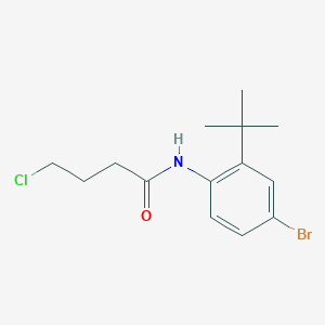 molecular formula C14H19BrClNO B15288245 n-(2-Tert-butyl-4-bromophenyl)-4-chlorobutanamide 