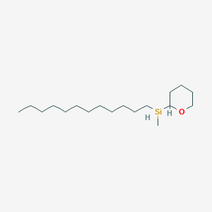 molecular formula C18H38OSi B15288247 Dodecyl-methyl-(oxan-2-yl)silane CAS No. 68037-76-3