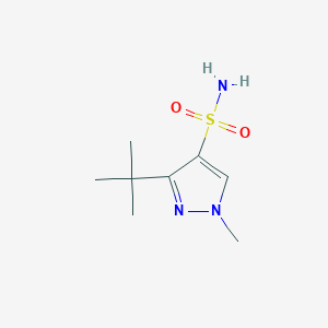 molecular formula C8H15N3O2S B1528828 3-tert-butyl-1-methyl-1H-pyrazole-4-sulfonamide CAS No. 1476111-78-0