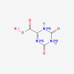 molecular formula C4H2KN3O4 B15288291 potassium;4,6-dioxo-(1,3,5-15N3)1H-1,3,5-triazine-2-carboxylate 