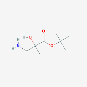 molecular formula C8H17NO3 B1528830 Tert-butyl 3-amino-2-hydroxy-2-methylpropanoate CAS No. 1461714-88-4