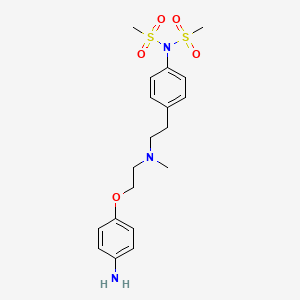 molecular formula C19H27N3O5S2 B15288344 N-Desmethylsulfonyl-N'-methylsulfonyl Dofetilide 