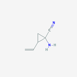 molecular formula C6H8N2 B1528835 1-Amino-2-ethenylcyclopropane-1-carbonitrile CAS No. 1483826-14-7