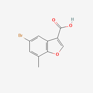 molecular formula C10H7BrO3 B1528837 5-Bromo-7-methyl-1-benzofuran-3-carboxylic acid CAS No. 1492450-22-2