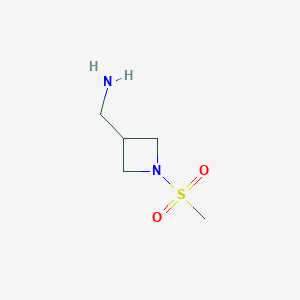 molecular formula C5H12N2O2S B1528839 (1-Methanesulfonylazetidin-3-yl)methanamine CAS No. 1353897-67-2