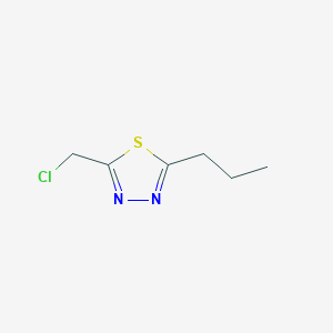 molecular formula C6H9ClN2S B1528847 2-(Chloromethyl)-5-propyl-1,3,4-thiadiazole CAS No. 1423029-15-5