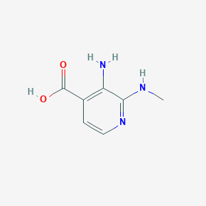 molecular formula C7H9N3O2 B1528848 3-Amino-2-(methylamino)pyridine-4-carboxylic acid CAS No. 1494933-38-8