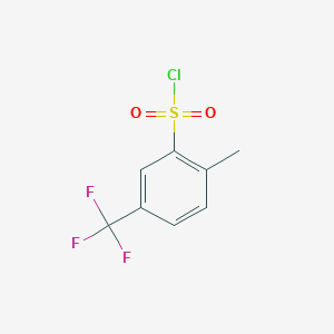 molecular formula C8H6ClF3O2S B1528853 2-Methyl-5-(trifluoromethyl)benzene-1-sulfonyl chloride CAS No. 491850-53-4
