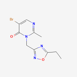 molecular formula C10H11BrN4O2 B1528854 5-Bromo-3-[(5-ethyl-1,2,4-oxadiazol-3-yl)methyl]-2-methyl-3,4-dihydropyrimidin-4-one CAS No. 1502433-71-7