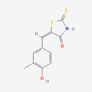 molecular formula C11H9NO2S2 B15288542 5-(4-Hydroxy-3-methylbenzylidene)-2-thioxothiazolidin-4-one 