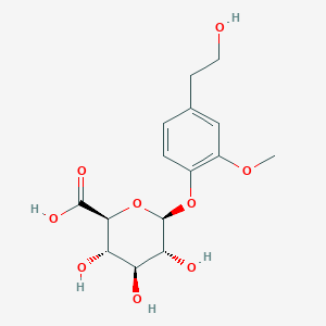 molecular formula C15H20O9 B15288592 Vanillylmethanol 4-Glucuronide 