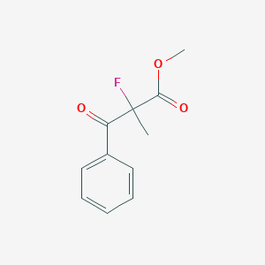 molecular formula C11H11FO3 B15288597 alpha-Fluoro-alpha-methyl-beta-oxo-benzenepropanoic acid methyl ester CAS No. 765271-39-4