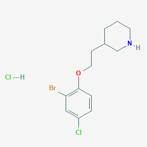 3-[2-(2-Bromo-4-chlorophenoxy)ethyl]piperidine hydrochloride