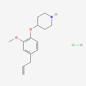 molecular formula C15H22ClNO2 B1528867 4-(4-Allyl-2-methoxyphenoxy)piperidine hydrochloride CAS No. 1220016-98-7