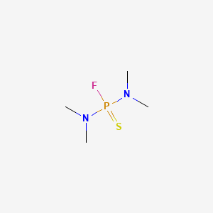 molecular formula C4H12FN2PS B15288671 Phosphorodiamidothioic fluoride, tetramethyl- CAS No. 918-47-8