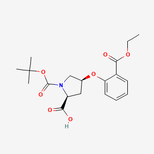 (2S,4S)-1-(tert-Butoxycarbonyl)-4-[2-(ethoxy-carbonyl)phenoxy]-2-pyrrolidinecarboxylic acid