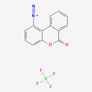 molecular formula C13H7BF4N2O2 B15288722 DIBENZO(b,d)PYRAN-1-DIAZONIUM, 6-OXO-, TETRAFLUOROBORATE(1-) CAS No. 73927-76-1
