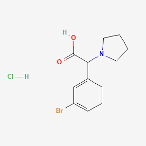 2-(3-Bromophenyl)-2-(pyrrolidin-1-yl)acetic acid hydrochloride